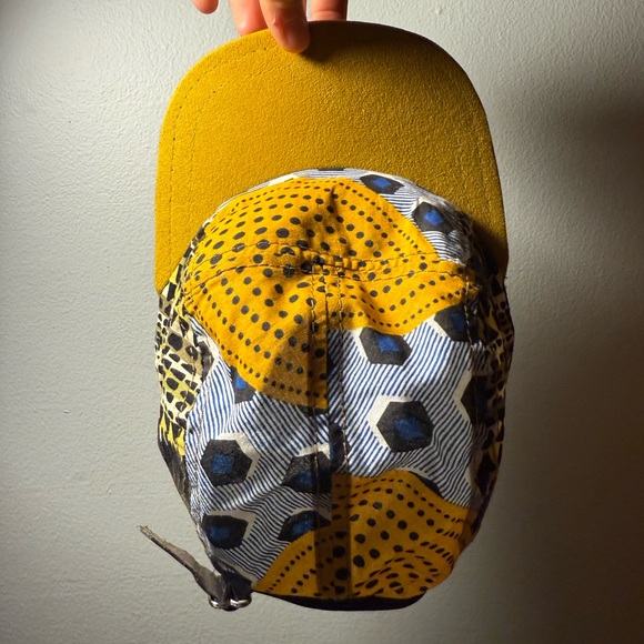 Handmade Local Knits Patchwork And Suede Flat Bill Baseball Cap Hat - Picture 3 of 9